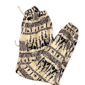 Kathmandu Imports Panda Bamboo Print Rayon Lounge Pant Standard Size Drawstring